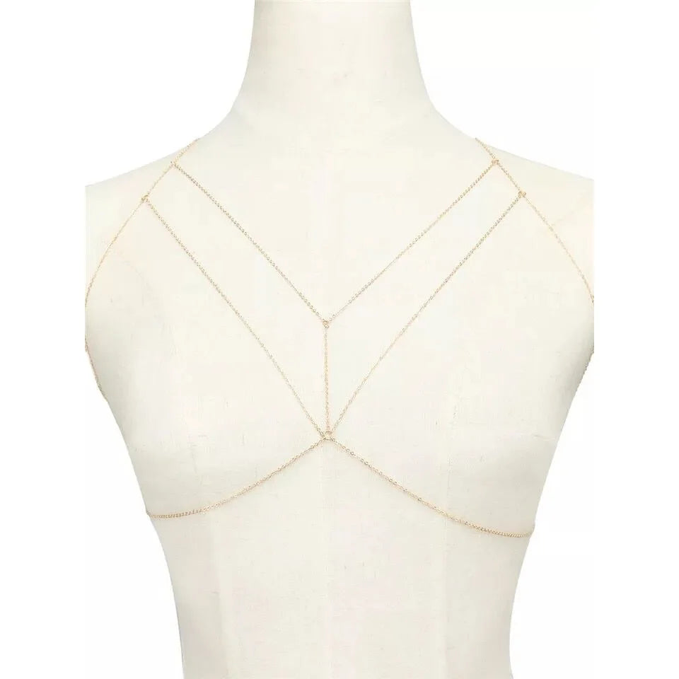 Women New Fashion Accessories Simple Chain Clothing Geometric Plain Chain Sexy Body Chain BD7045