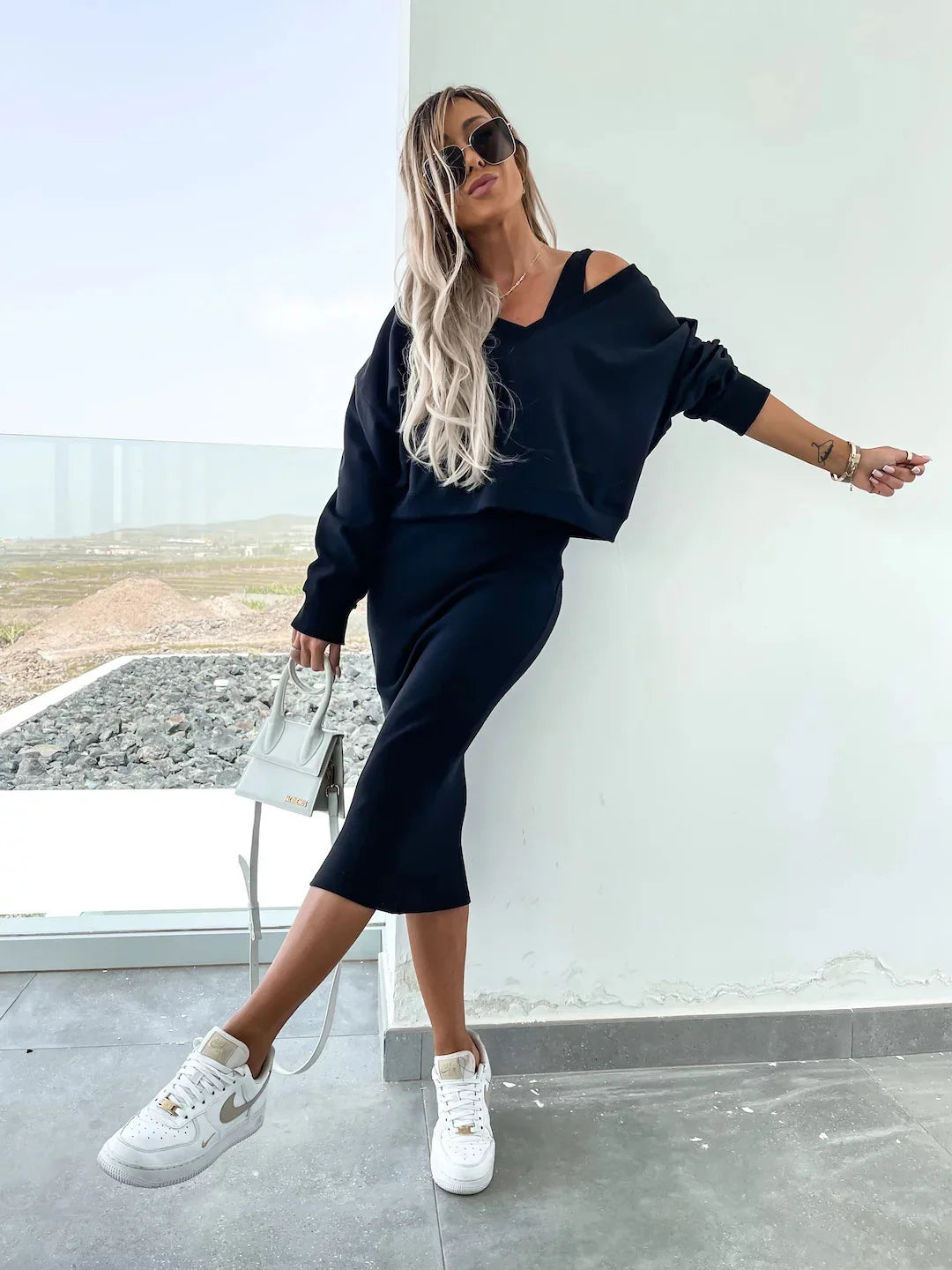 Two Piece Sets Women Dress Sets Tracksuit Jogger Y2k Sweatshirts Autumn Winter Sports Elastic Waist Streetwear Matching Sets