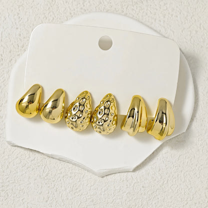 Geometric Drop Twist Wide C Hoop Earrings CCB Bold Women Accessories