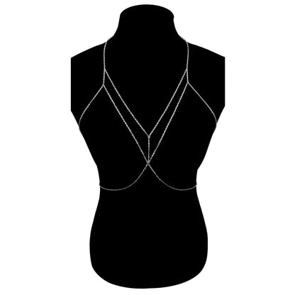 Women New Fashion Accessories Simple Chain Clothing Geometric Plain Chain Sexy Body Chain BD7045