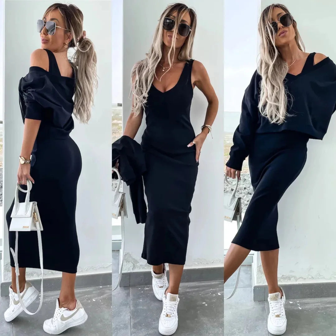 Two Piece Sets Women Dress Sets Tracksuit Jogger Y2k Sweatshirts Autumn Winter Sports Elastic Waist Streetwear Matching Sets