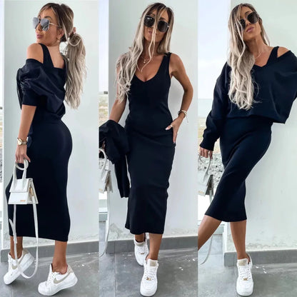 Two Piece Sets Women Dress Sets Tracksuit Jogger Y2k Sweatshirts Autumn Winter Sports Elastic Waist Streetwear Matching Sets