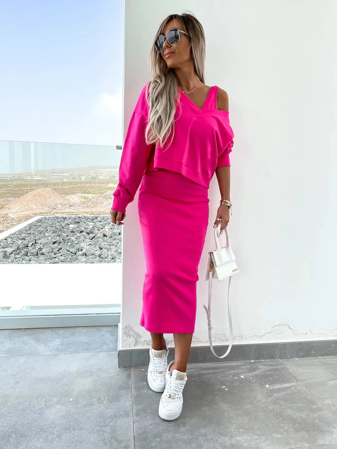 Two Piece Sets Women Dress Sets Tracksuit Jogger Y2k Sweatshirts Autumn Winter Sports Elastic Waist Streetwear Matching Sets